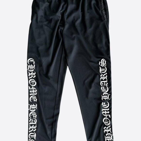 Chrome Hearts Black & White Snap Button Tearaway Track Pants - Picture 1 of 5